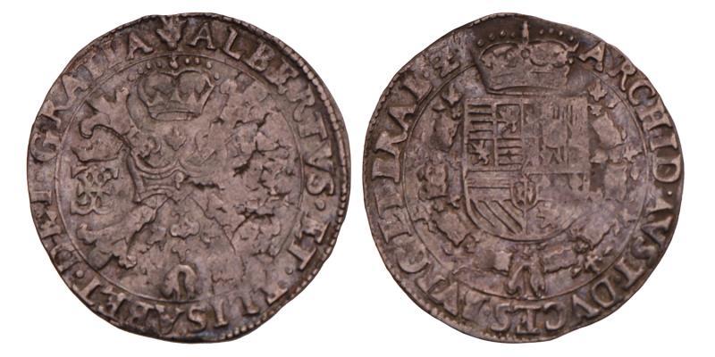 Halve Patagon Albrecht en Isabella, Brabant z.j. Antwerpen. Zeer Fraai.