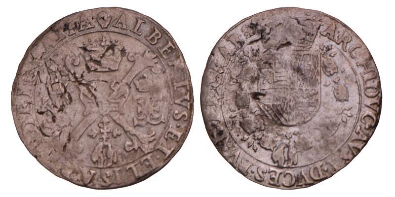 Kwart Patagon Albrecht en Isabella, Brabant z.j. Antwerpen. Zeer Fraai.- 