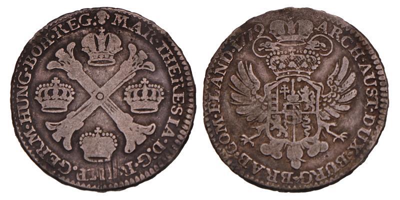 Halve Kronenthaler Maria Theresia 1779 B. Zeer Fraai.