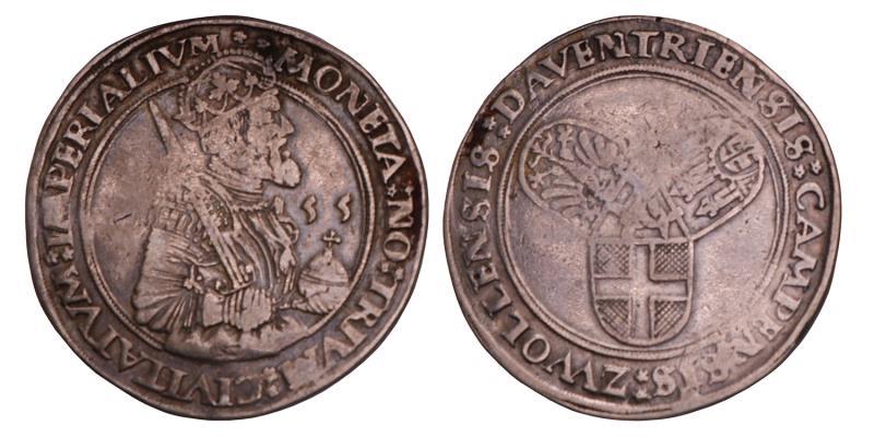 Daalder 3 steden 1555. Zeer Fraai -.