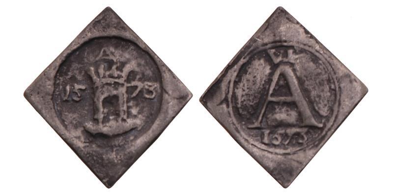 6 Stuiver Alkmaar 1573. Zeer Fraai (Noodmunt, niet authentiek).