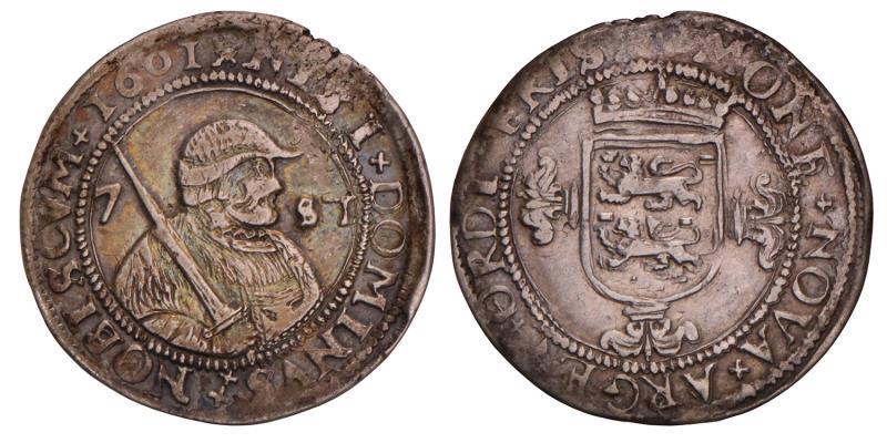 Kwart florijn van 7 stuiver Friesland 1601. Zeer Fraai / Prachtig.