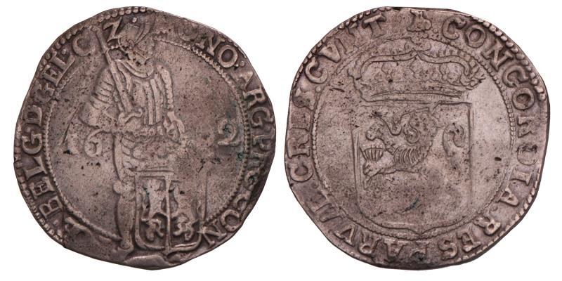 Zilveren Dukaat Gelderland 1662. Fraai / Zeer Fraai.