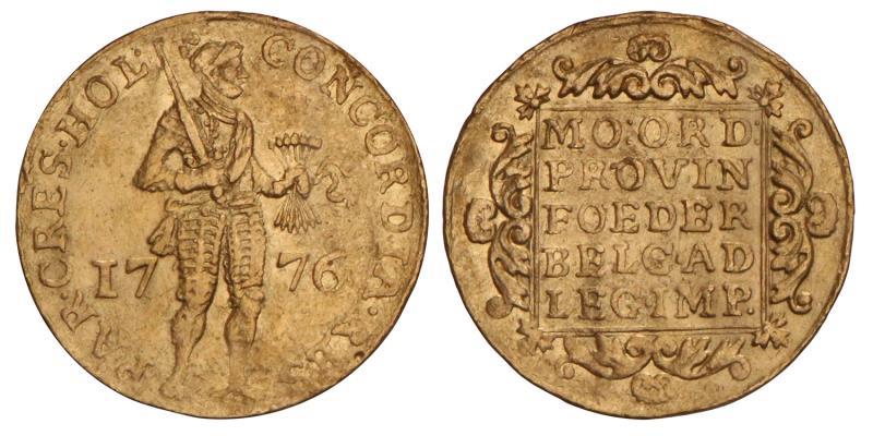 Gouden Dukaat Holland 1776. Fraai / Zeer Fraai.