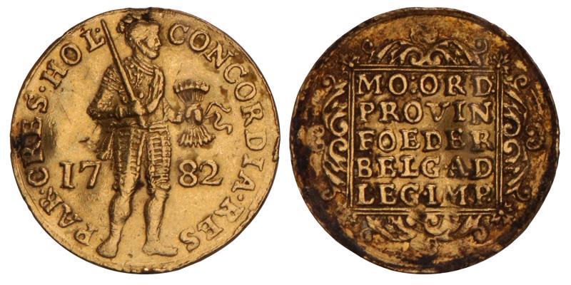Gouden Dukaat Holland 1782. Fraai +.