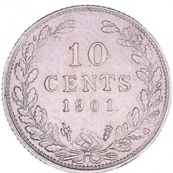 10 Cent Wilhelmina 1901. Zeer fraai / Prachtig.