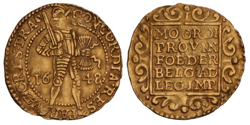 Gouden Dukaat Utrecht 1648. Zeer Fraai.
