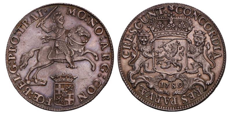 Dukaton of zilveren rijder Utrecht 1789. FDC -.