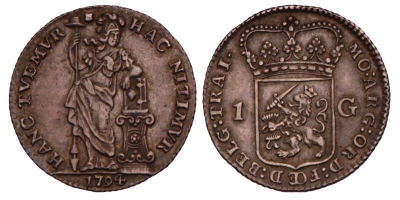 1 Gulden Utrecht 1794. Prachtig.