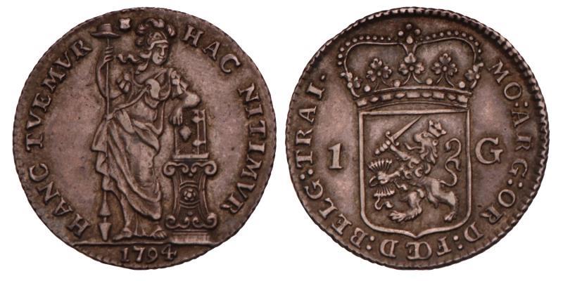 1 Gulden Utrecht 1794. Prachtig.