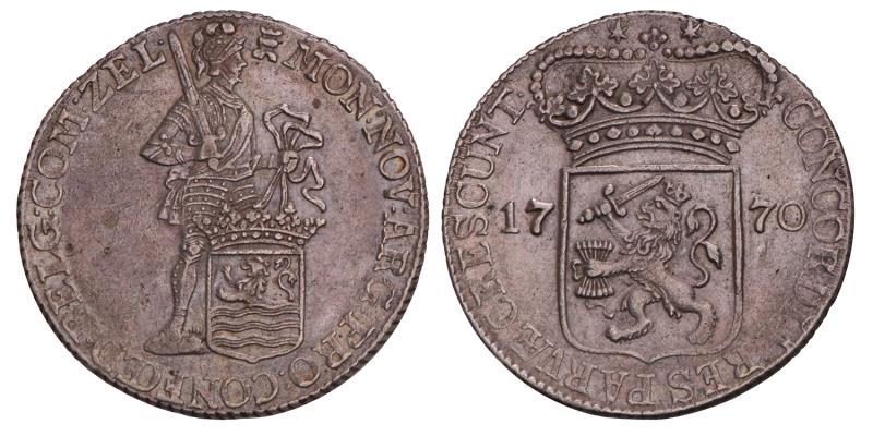 Zilveren dukaat Zeeland 1770. Zeer Fraai / Prachtig.