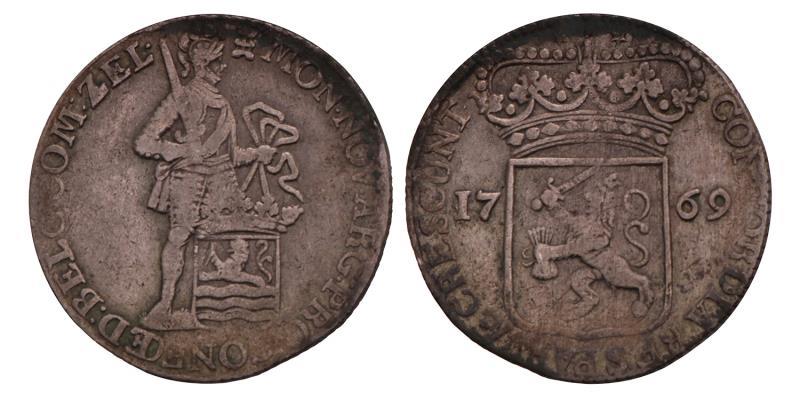 Zilveren Dukaat Zeeland 1769. Fraai / Zeer Fraai.