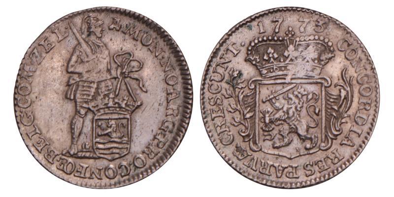 1/8 Dukaat Zeeland 1773. Zeer Fraai / Prachtig.