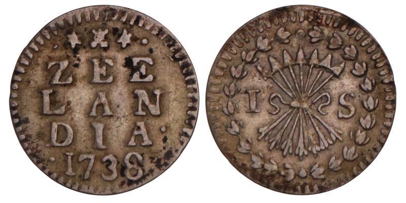 1 Stuiver Zeeland 1738. Zeer Fraai.