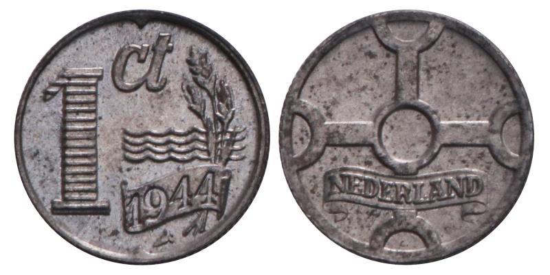 1 Cent Wilhelmina 1944. FDC.