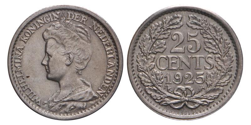 25 Cent Wilhelmina 1925. FDC -.