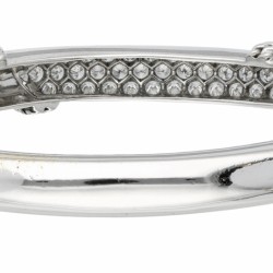 Witgouden bangle armband bezet met ca. 1.44 ct. diamant - 18 kt.