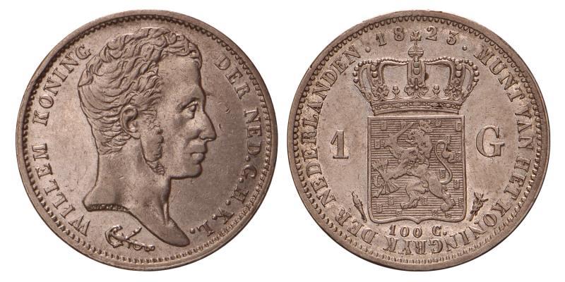 1 Gulden Willem I 1823 U. Prachtig -.