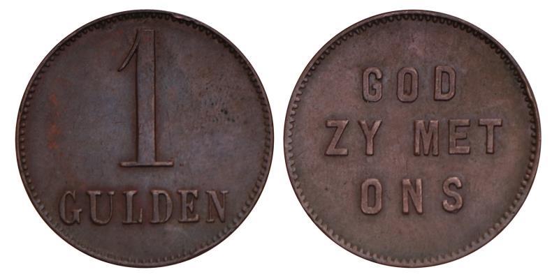 Token 1 Gulden z.j. Zeer Fraai +.