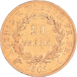 German States. Westphalia. Hieronymus Napoleon. 20 Frank. 1809 C.