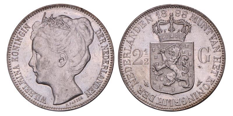 2½ Gulden Wilhemina 1898. FDC -. 