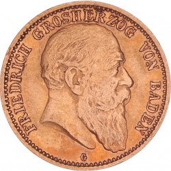 German states. Baden. Friedrich I. 10 Mark. 1906 G.