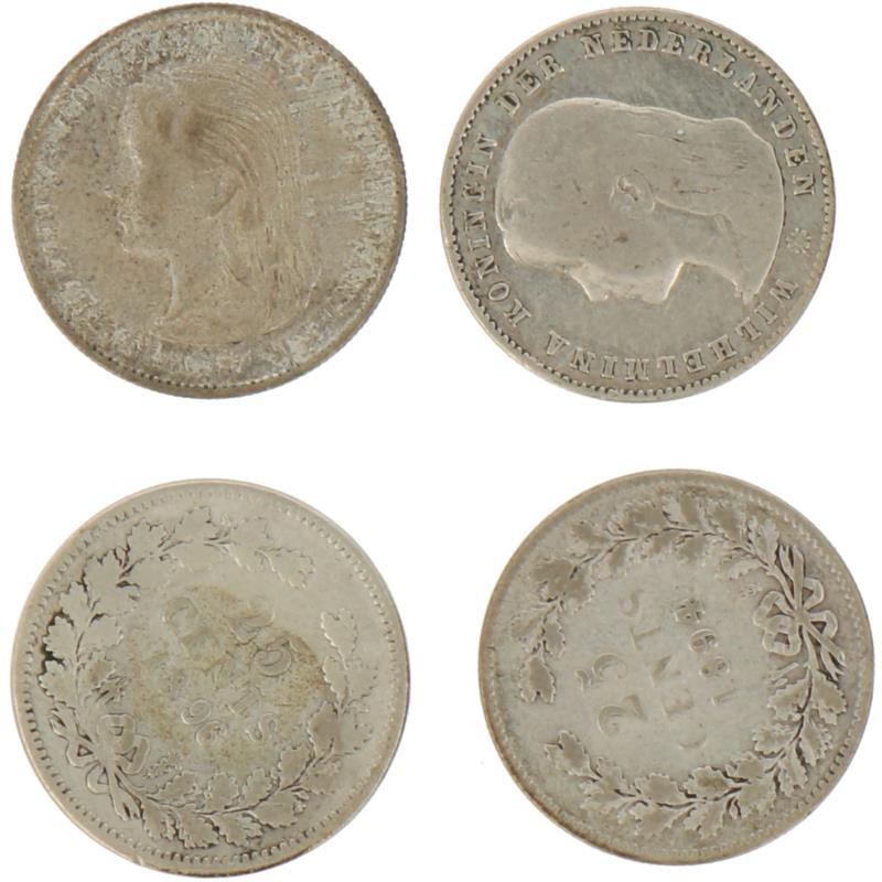 Lot: 4x 25 Cent.