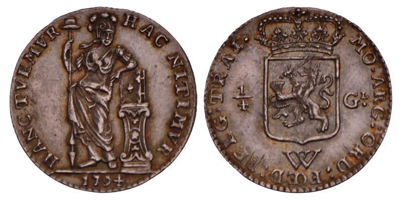 Kwart Gulden 1794. Prachtig.