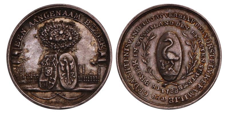 Nederland. 1788. Bezoek van Willem V aan Waterland.