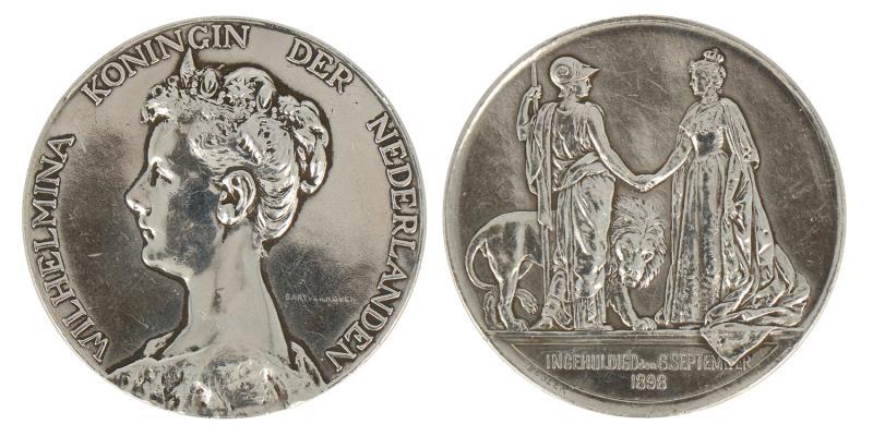 Nederland. 1898. Inhuldiging Kongingin Wilhelmina door Bart van Hoven.