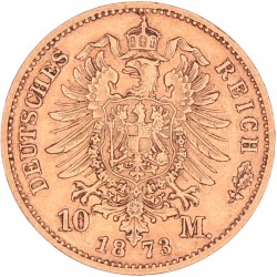 German states. Saxony. Johann V. 10 Mark.