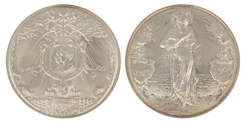Nederland. 1909. Geboorte prinses Juliana, herslag.
