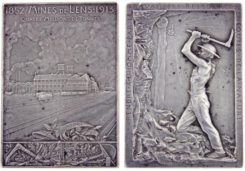 Lens, vier miljoen ton steenkolen gedolven. 1913. 