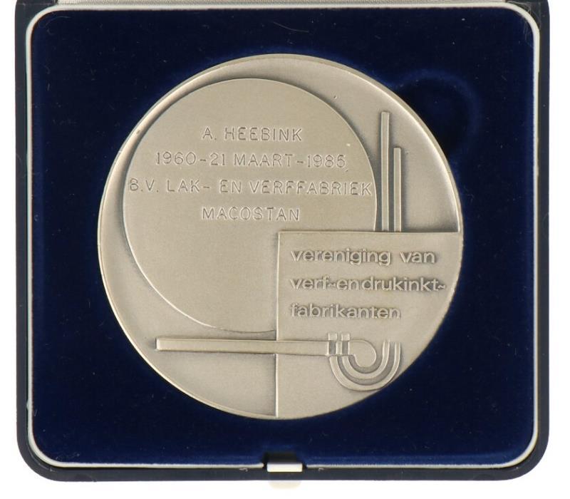 Nederland. 1985. Erepenning vereniging van verf en drukinkt fabrikanten.
