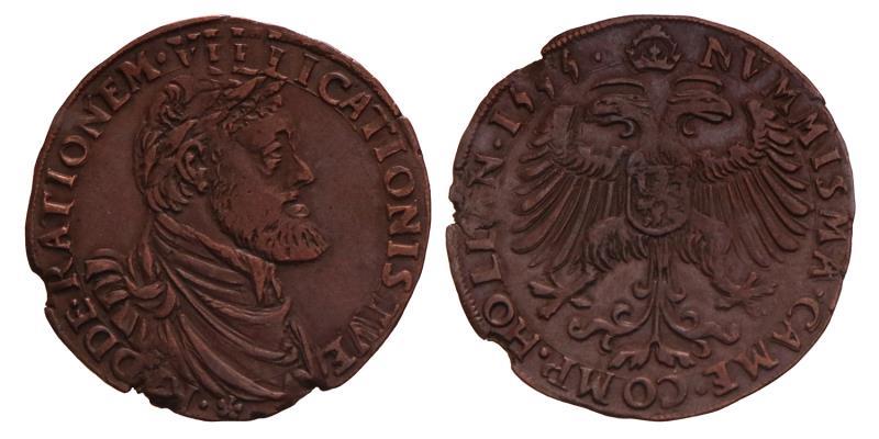 Nederland. 1555. Rekenpenning voor de kamer van Holland.