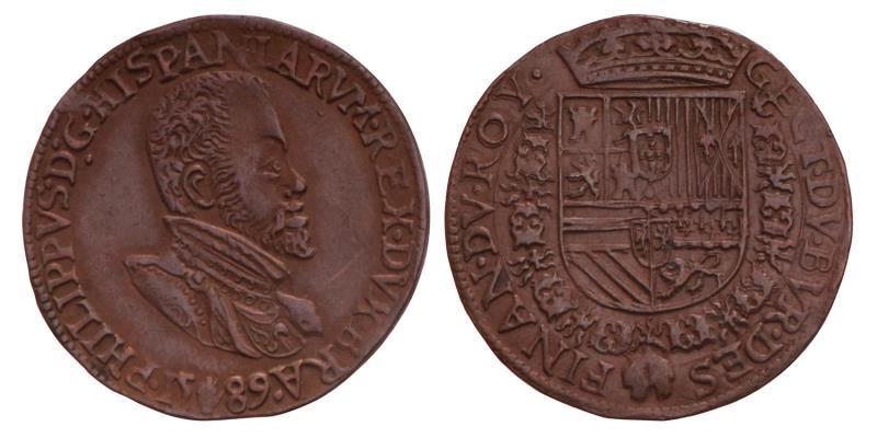 Nederland. 1589. Rekenpenning kamer van de Koning.