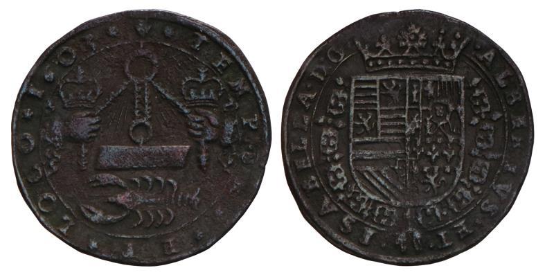 Nederland. 1603. Rekenpenning Albrecht en Isabella.