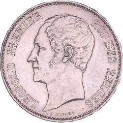 Belgium. Leopold I. 5 Francs. 1853.