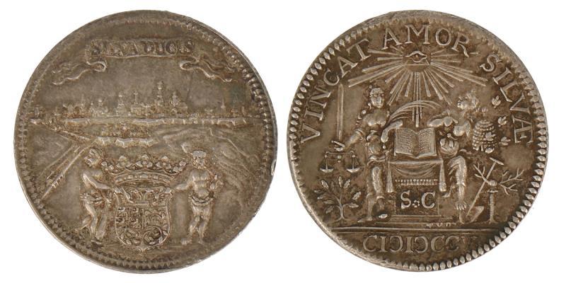 Nederland. 1705. Den Bosch. Stadhuis penning.