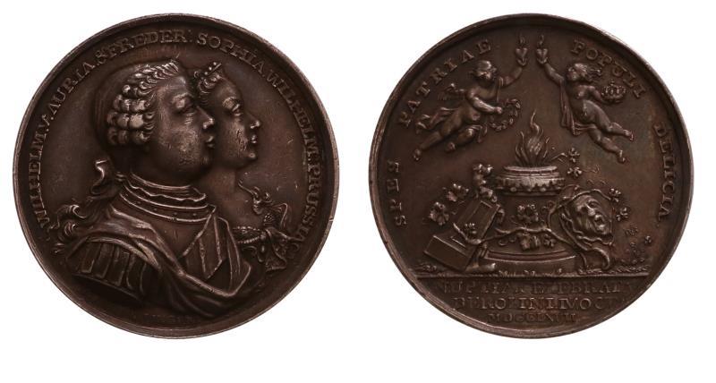 Brandenburg-Prussia. 1767. Wedding Frederike S. Wilhelmine with William II of Orange.