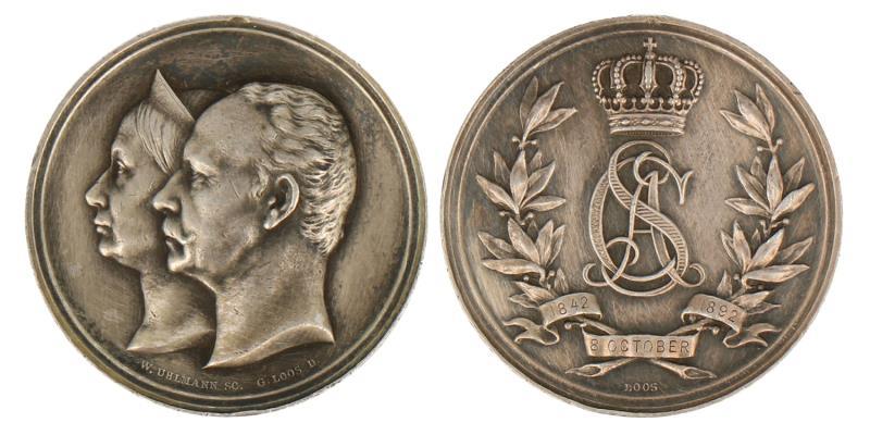 Duitsland. 1892. 50 jaar huwelijksfeest, Sophie en Carl Alexander Saxen, Weimar.