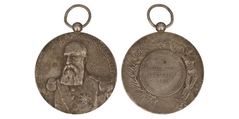 België. 1902. Brussel. Prijspenning vee-tentoonstelling.