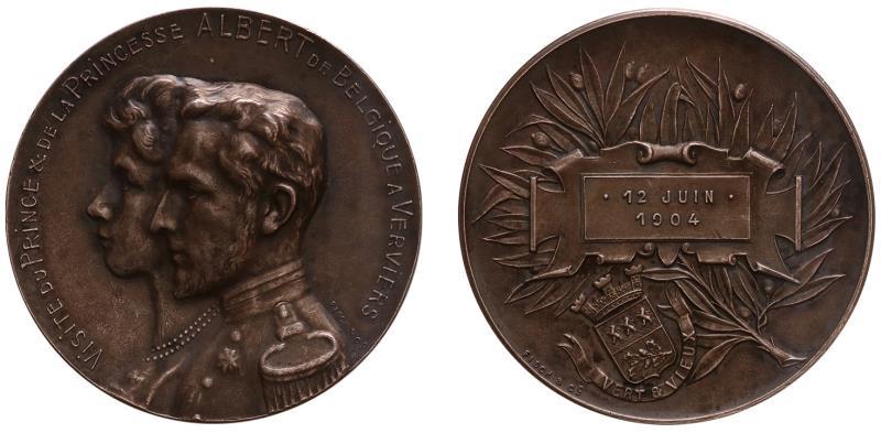 België. Verviers. 1904. Bezoek van Koning Albert.