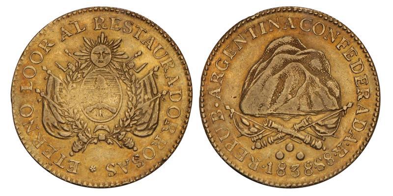 Argentina. La Rioja. Republic. 8 Escudos. 1838 R.