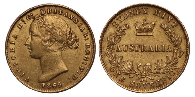 Australia. Victoria. Sovereign. 1865.
