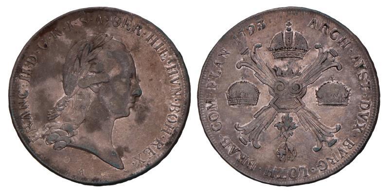 Austria. Franz II. Kronenthaler. 1793.
