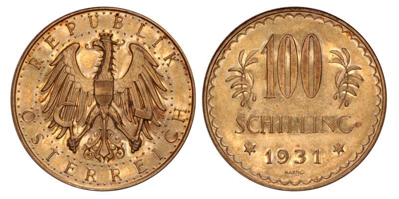 Austria. Republic. 100 Schilling. 1931.