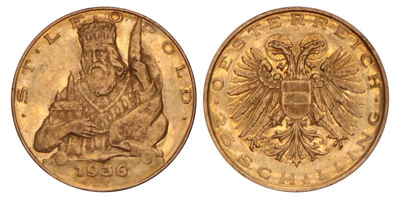 Austria. Republic. 25 Schilling. 1936.