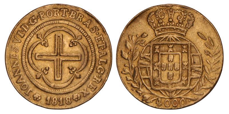 Brasil. Johannes VI. 4000 Reis. 1818.