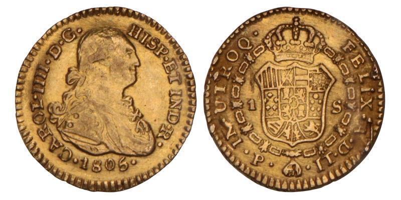 Colombia. Charles IV. 1 Escudo. 1805 P.
